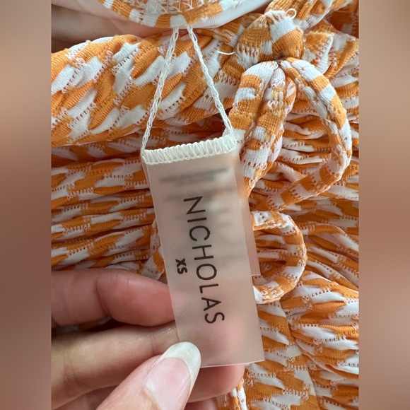 Nicholas Swim One Piece Orange/White XS (NWOT) - Picture 5 of 11